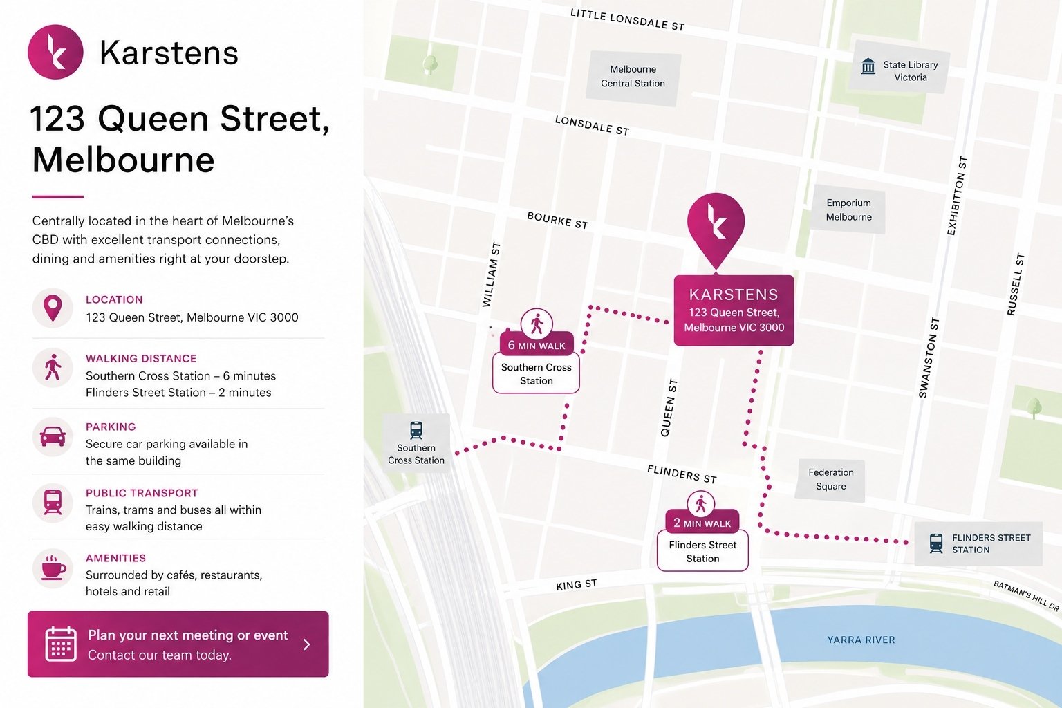 karstens Melbourne location map